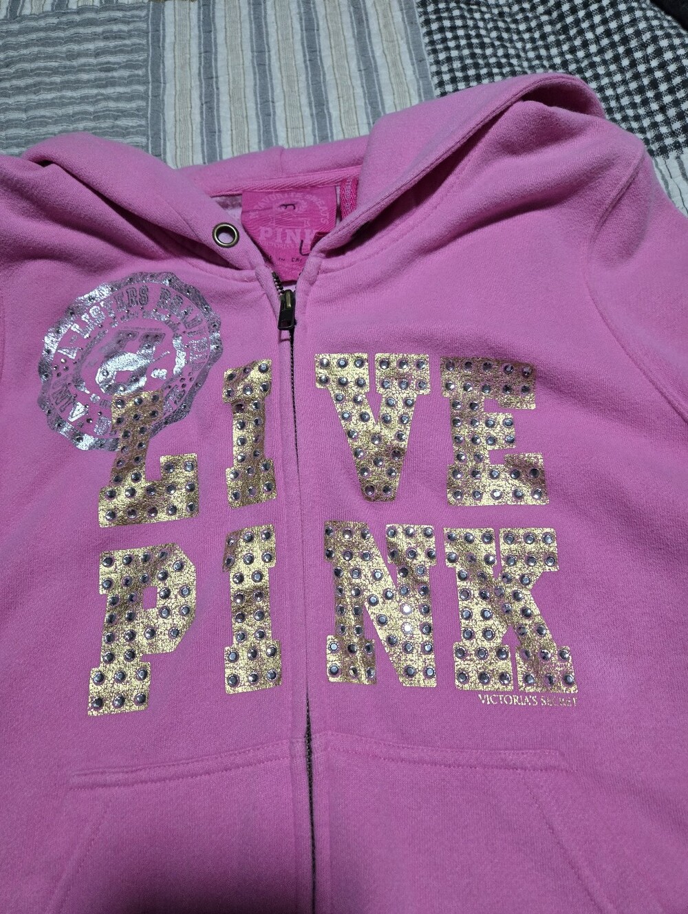 ***RARE*** Victoria's Secret PINK studded A-Listers Hooded Sweatsiut.